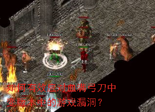 �����ЧӦ��Ѫ�������б�汾�е���Ϸ©����