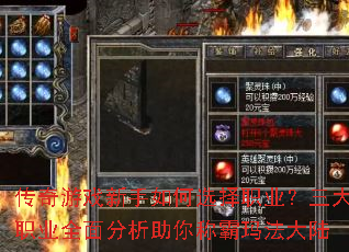 ������Ϸ�������ѡ��ְҵ������ְҵȫ���������ư��귨��½