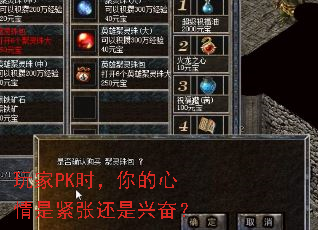 玩家PK时,你的心情是紧张还是兴奋? 玩家PK时,你的心情是紧张还是兴奋?