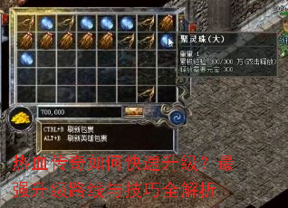 热血传奇如何快速升级?最强升级路线与技巧全解析 热血传奇如何快速升级?最强升级路线与技巧全解析