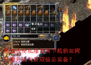 热血传奇私服官网下载后如何快速升级与获取极品装备? 热血传奇私服官网下载后如何快速升级与获取极品装备?
