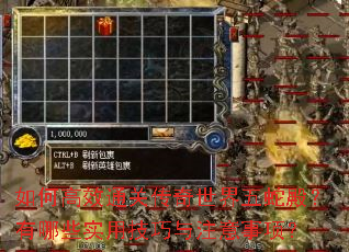 如何高效通关传奇世界五蛇殿?有哪些实用技巧与注意事项? 如何高效通关传奇世界五蛇殿?有哪些实用技巧与注意事项?