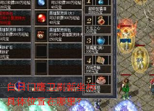 白日门鹰卫刷新坐标具体位置在哪里? 白日门鹰卫刷新坐标具体位置在哪里?