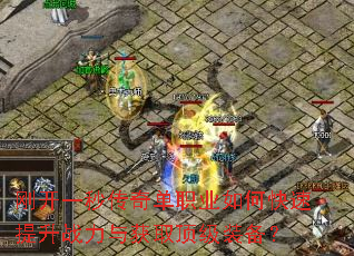刚开一秒传奇单职业如何快速提升战力与获取顶级装备? 刚开一秒传奇单职业如何快速提升战力与获取顶级装备?