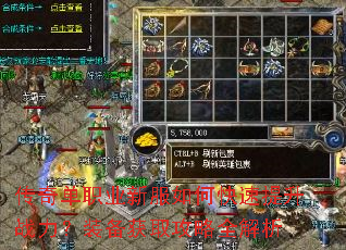 传奇单职业新服如何快速提升战力?装备获取攻略全解析 传奇单职业新服如何快速提升战力?装备获取攻略全解析