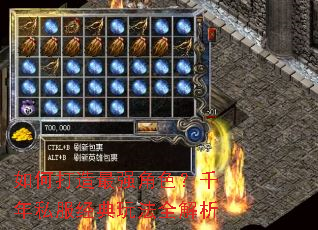如何打造最强角色?千年私服经典玩法全解析 如何打造最强角色?千年私服经典玩法全解析