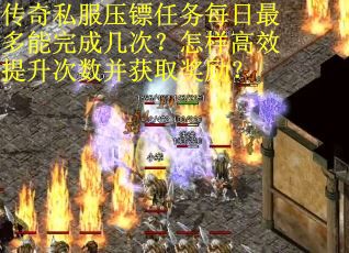传奇私服压镖任务每日最多能完成几次？怎样高效提升次数并获取奖励？