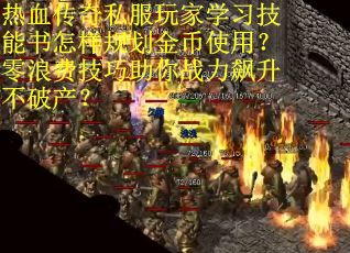 热血传奇私服玩家学习技能书怎样规划金币使用？零浪费技巧助你战力飙升不破产？