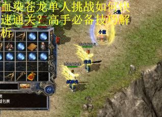 血染苍龙单人挑战如何快速通关？高手必备技巧解析